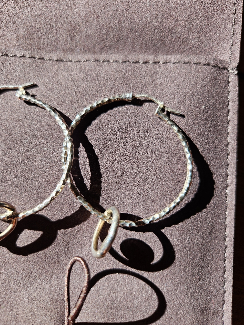John Hardy  Hammered Hoop Earrings - Picture 4 of 10